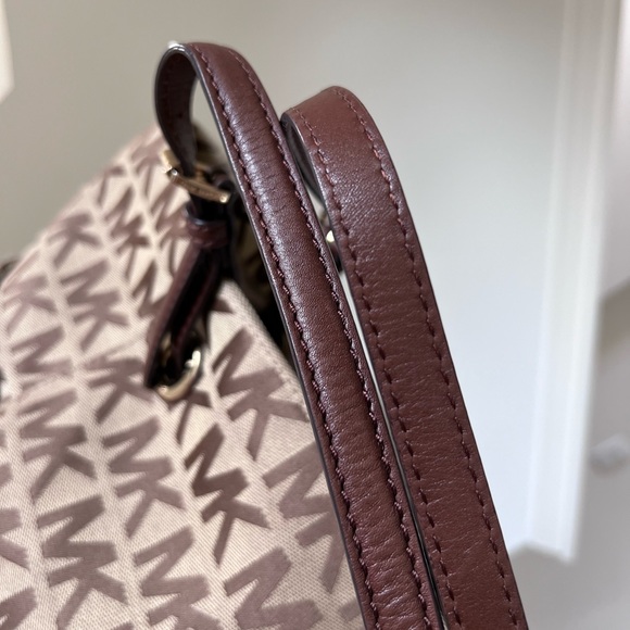 Michael Kors Jet Set Monogram Tote Brown leather straps - Picture 4 of 13